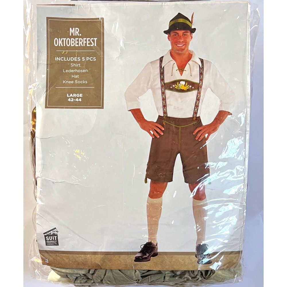 Suit Yourself Mr. Oktoberfest Complete Outfit Costume Set Mens Large NO HAT